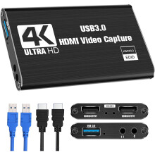 Video Capture Card, Capture Card for , 4K 1080P 60FPS for Streaming Video Recording for PS4/DSLR/Camera