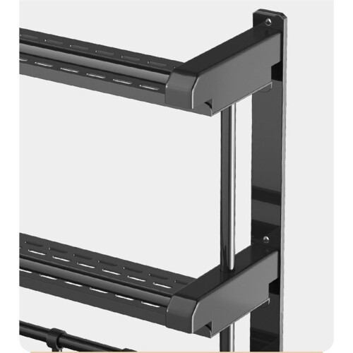 Bathroom Shelf Organizer - 2 Tier Storage Shelf with Adjustable Hook Wall Mounted Shelf Rack, Use for Bathroom-A 2