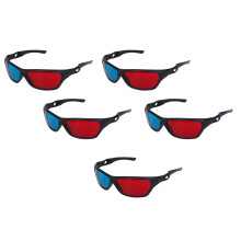 5x Red and  Anaglyph Dimensional 3D VISION Glasses For TV Movie Game DVD