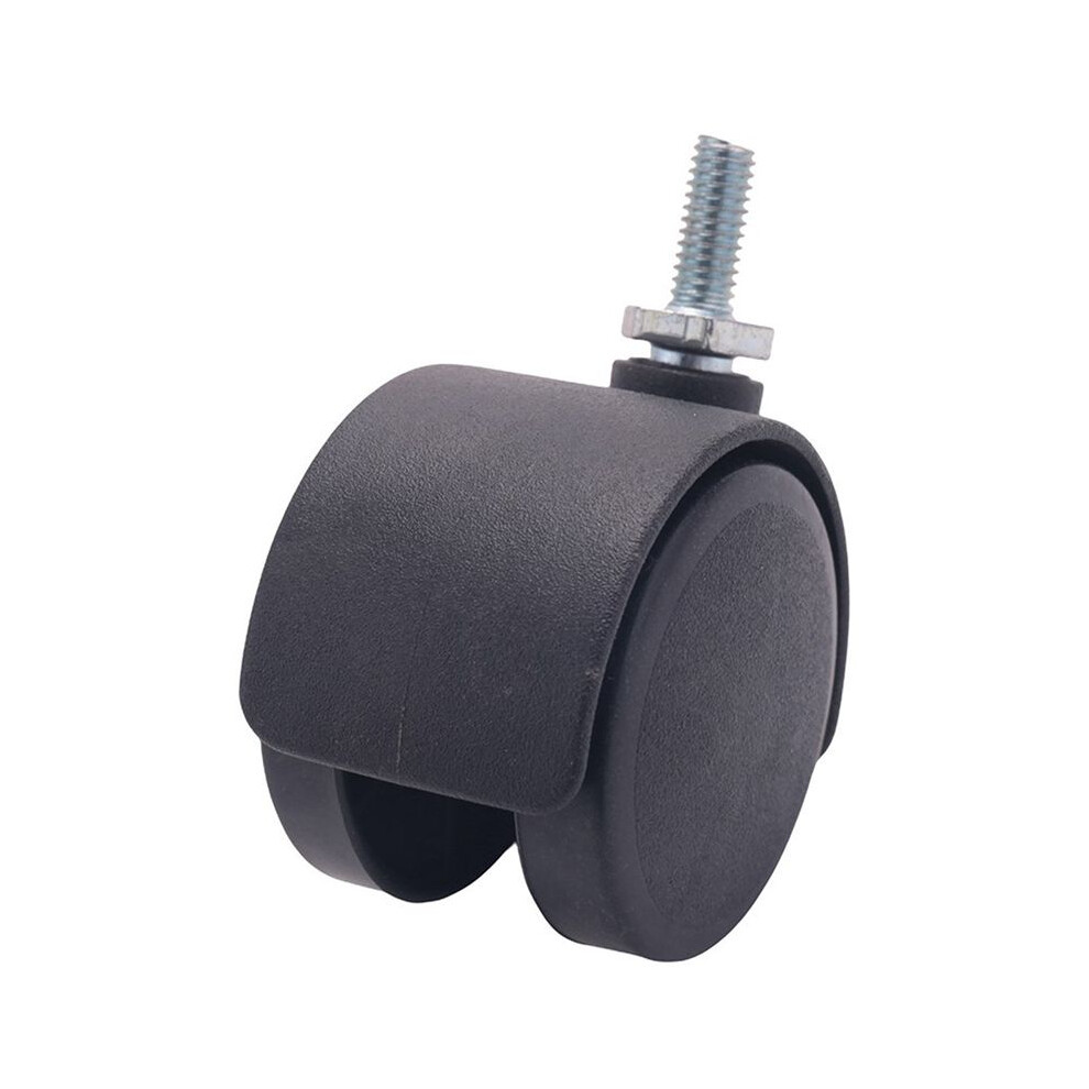 6Mm Threaded Stem 40Mm Dual Wheel Rotatable Caster Black 4711494708957