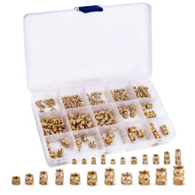 340 STÜCKE M2 M2,5 M3 M 4 M 5 M6 Metrische RäNdelmuttern Sortiment Set Gewindeeinsatzmuttern Messing Heat Set für 3D-Druck