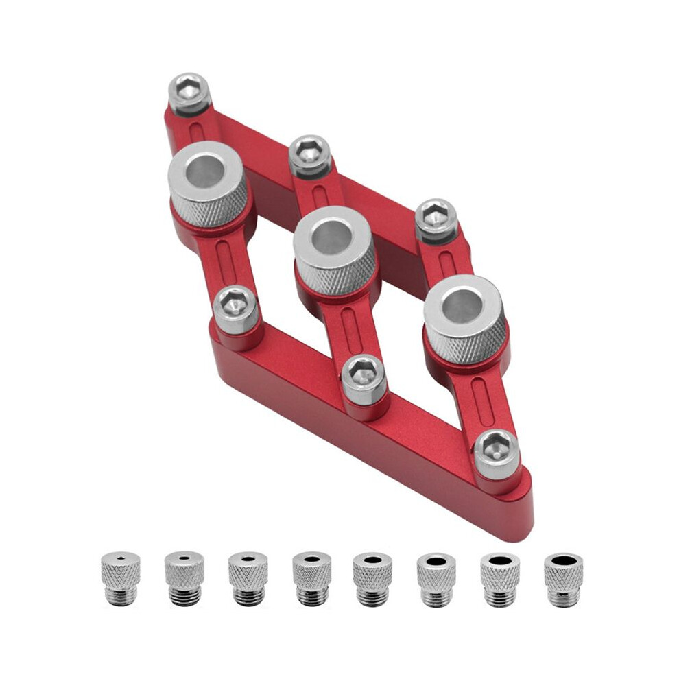 Self Centering Dowelling Jig Woodworking Hole Drill Guide,Dowel Hole Positioner Locator With 3-10Mm Drill Sleeves 4713989118784