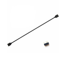 5V 3-Pin Verlengkabel voor Computer Moederbord Hub Kabel Aansluiting Verlengstuk ARGB Splitter, Zwart