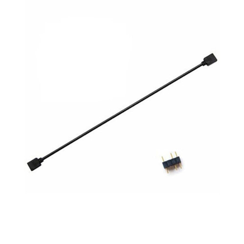 5V 3-Pin Extension Cable for Computer Motherboard Hub Cable Connection Extension ARGB Splitter, Black