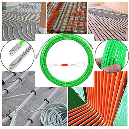 10M 33Ft Fish Tape Cable Puller Kit 4.5Mm PET Electrical Cable Puller Through Wall Wire Guide Device Threader 1
