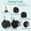 Set of 4 Screw in Caster Wheels - 2 with Lock Function 7