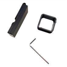 Biljardkrithållare i Aluminiumlegering, Set med Stark Magnetisk Adsorption, Svart