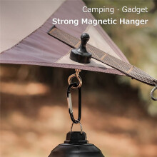20 Mosquetones Magnéticos Resistentes para Acampar, Portátiles, para Carpas, Toldos, Ganchos Magnéticos para Luces de Camping Al Aire Libre.