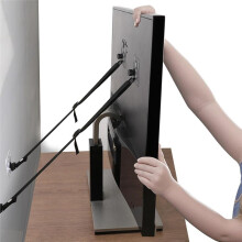 4 Stuks Verstelbare Veiligheidsriemen voor Tv'S, Geen Boor Nodig, Anti-Kantellijm voor Meubels, Aardbevingsriemen, Flatscreens aan de Muur