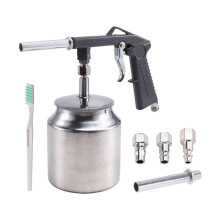 Pistola A Spruzzo per Sabbiatura da 750 Ml, Pistola per Sabbiatura Pneumatica Portatile da 1/4 di Pollice, Macchina per Sabbiatura per La Rimozione