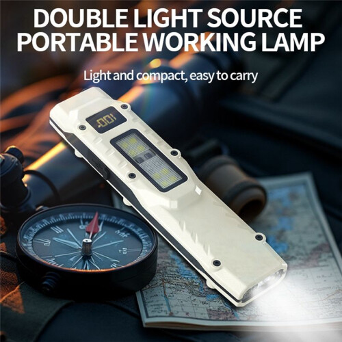 Outdoor Rechargeable LED Flashlight, Super Bright Flashlight COB Work Light Portable Multifunctional Flashlight 2