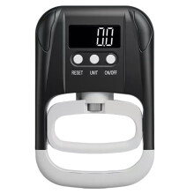 Dinamômetro de Mão Digital, Aparelho de Fortalecimento de Preensão Manual, Medidor de Força de Preensão Recarregável Por USB, Preto e Branco