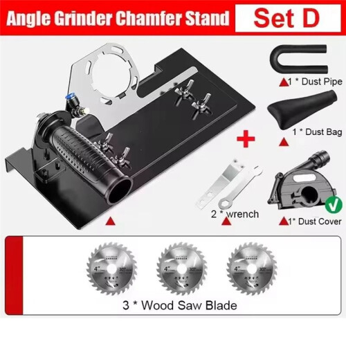 Angle Grinder Cutting Tiles Stand 100-125type Attachment Stone Trimming Bracket Support Tools, Set C 1