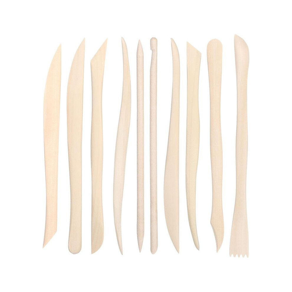 50Pcs Wooden Clay Sculpting Tools, 6.2 Inch Smooth Double Ended Clay Modeling Tools, Polymer Clays Tool Sculpting 6031192233550