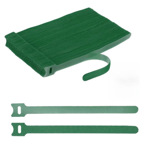 100 Bridas Reutilizables Autoadherentes de 20 cm para Cables de Alimentación, Datos y TV/PC.