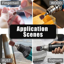 132 PCS Sanding Drums for Rotary Tool Set Aluminum Oxide Drum Sander 120Pcs 120 Grit Drum Sander Sanding Sleeves
