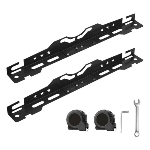 Wheel Alignment Tool with 2 Measuring Tapes, Automotive Toe Alignment for Home Use, Camber Alignment Plates