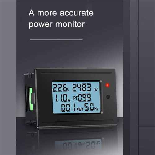AC 100A Digital Voltmeter Ammeter 6-in-1 Multifunction Tester LCD Voltage Current Power  Test Meter Wattmeter 2