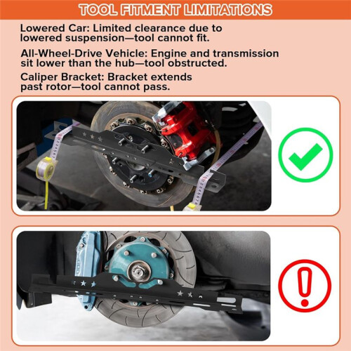 Wheel Alignment Tool with 2 Measuring Tapes, Automotive Toe Alignment for Home Use, Camber Alignment Plates 2