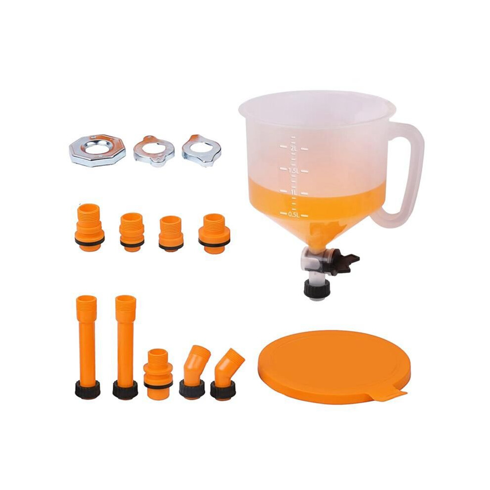 15Pcs Car Accessories Fit Universal Vehicles Pour Oil Tool Spill Proof Coolant Filling Kit Plastic Filling Funnel Spout 4713401190138