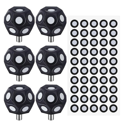 6 Pcs Multi-Angle  Set 100 Point 3D Scanner Markers Dot Stickers Scanning Spray-Scanner Turntable 3mm Dot