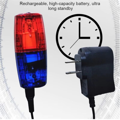 LED Red  Caution Emergency Light Flashing Shoulder Clip Lamp USB Rechargeable  Warning Safety Beacon Lantern 2
