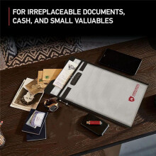 Fireproof Waterproof Safe Document Bag with Zipper File Passport Storage Bag High Temperature Resist Portable Insurance