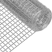 Galvanized Hardware Cloth - 1/2 Inch Mesh, 16in X 6ft, Welded Wire for Animal and Garden Protection