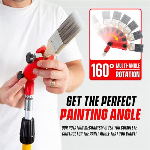 Multi-Angle Paint Brush Extender for High Ceiling,Extension Pole Attachment Holder for Paint Brush,Roller, Scraper 2