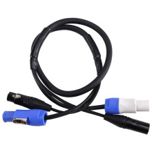 Cavo Combinato Powercon Flessibile da 1 M XLR DMX512 Cavo di Alimentazione Combinato 3 X 1,5 mm per Illuminazione da Palco Testa Mobile
