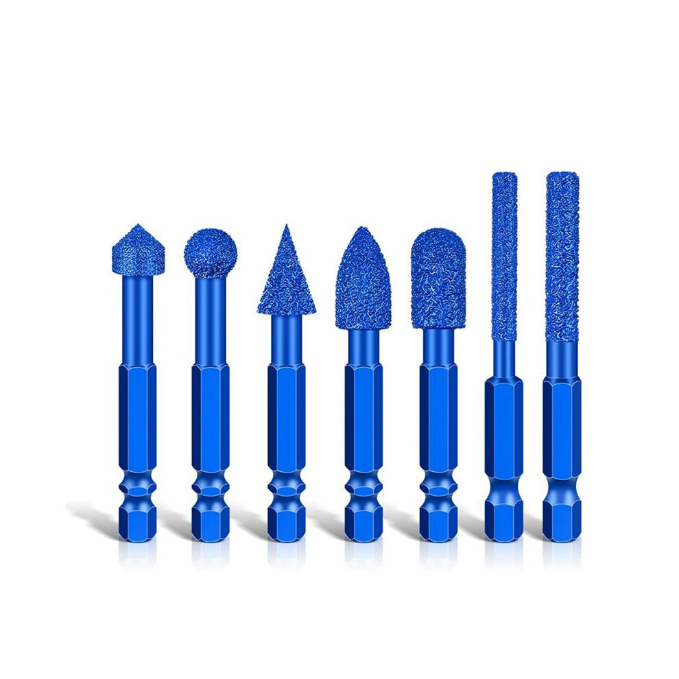 7Pcs Diamond Grinding Burr Drill Bits Set For Precision Engraving And Polishing 4711289008651