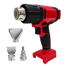 For 18V Battery Hot Air Gun 60-540 Adjustable Cordless Heat Gun with 3 Nozzle LCD Display Power Tools