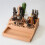 Handmade DIY Beech Wood Tool Rack Printing Tool Leather Carving Punching Diamond Tools Storage Box Leather Making Kit 3