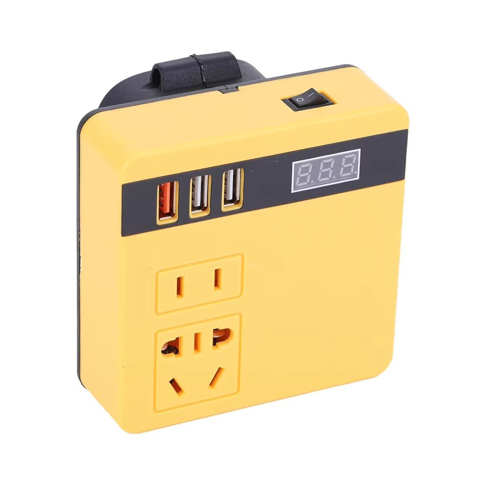 120W Lithium Battery Inverter Dc18v-21V To Ac 220V Electric Tool Battery Inverter Inverter For Inverter (Yellow) Yellow 6133495392696