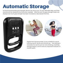 EH201 120kg/265Lbs Digital Hand Dynamometer Grips Strength Trainer Electronic Tester Meter Gauge Measurer USB LCD Screen