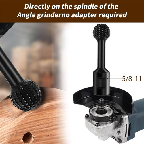4Pcs  Grinding   Gouge Angle Grinder Attachment Sphere Rotary Burr with 5/8-11 Threads 1