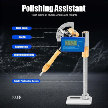 High Precision Gem Faceting Machine, Jewelry Tool with Digital Display, Adjustable Angle Locator for Polishing US Plug