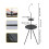 Round Camping Table Double Layer Small Folding Table Compact Beach Camp Accessories Backpacking Tool for BBQ Picnics 7