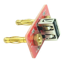 USB-A-Anschluss mit 19,05 mm Abstand, Bananenstecker, Gleichstromversorgung auf USB-5-V-Ausgangsstecker, Testwerkzeug für Den Telefonladestrom