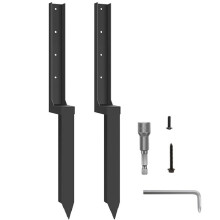 Reparationssats för Kraftig Stålstaketstolpe, Staketstolpare Ankare Markspets för Reparation Av Trästaketstolpe 2-Pack