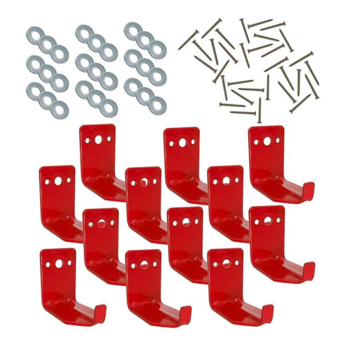 Fire Extinguishe Mount, Wall Hook, Fire Extinguishe Bracket  to 40 Lbs Extinguishers, Suitable for Fire 12 Pack 1
