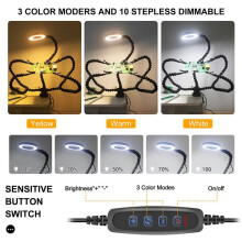 Outil de Soudage de Troisième Main, Lampe de Poche Rechargeable USB, Loupe 3X, Station de Soudage, Outil de Réparation de Soudage B