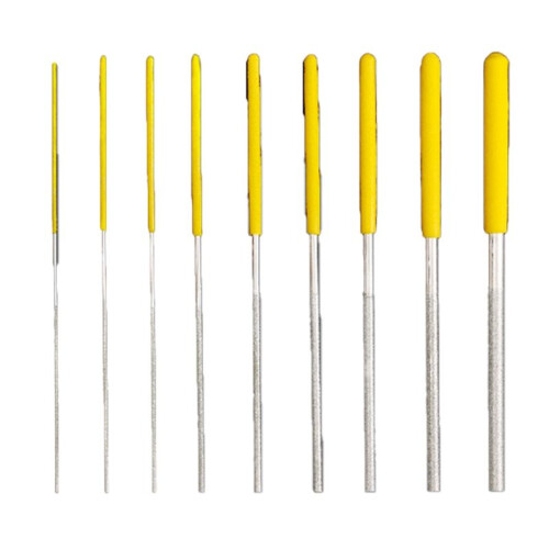 10pcs Diamond Cylindrical File 1mm-5.8mm Small Diameter Reaming File Grinding Tool Alloy Assorted File 1