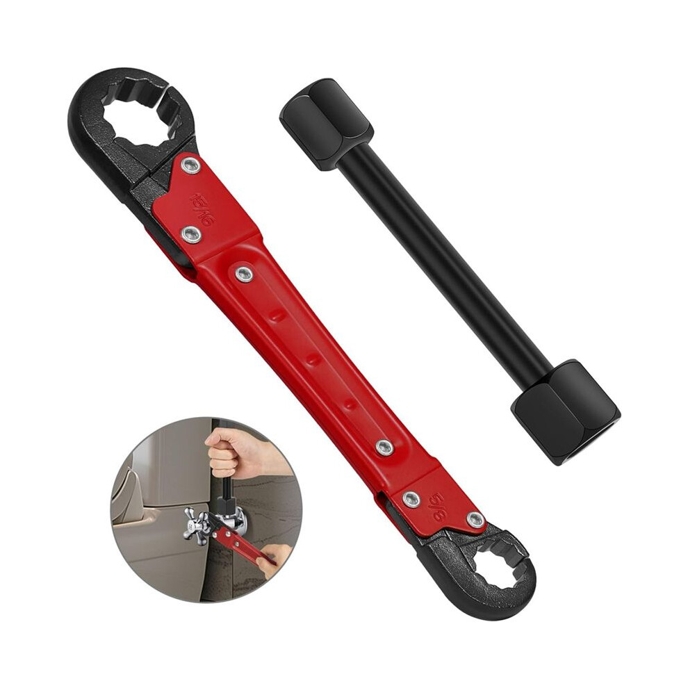 Plumbing Tools, Useful Angle Wrench Set, Plumbers Wrench Angle Stop Wrench Set Makes Plumbing Jobs Easier 6033301799889
