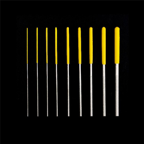 10pcs Diamond Cylindrical File 1mm-5.8mm Small Diameter Reaming File Grinding Tool Alloy Assorted File 1