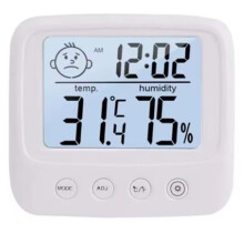 Indoor Thermometers Digital Meter Hygrometer Room Thermometer and Humidity Gauge with Clock Humidity Temperature Tool