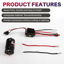 550 Brushed Motor Waterproof ESC 320A Speed Control Combination Set for 1/10 RC Car Crawler Axial SCX10 55T