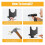 Angle Grinder Stand 4 Pieces,Angle Grinder Stand with Disc Hook Rack and Wire Rack, Wall Mounted Power Tool Storage Rack 4