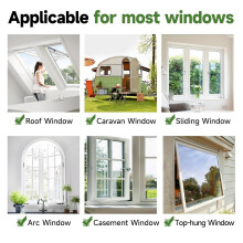 Window Screen Adjustable Magnetic Window Screen Replacement Max 39inch X 59inch, DIY Fiberglass Mesh Window Screens