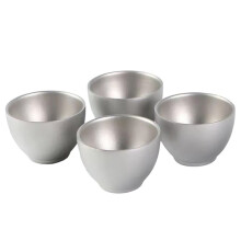 Taza de Té de Titanio para Acampar, Portátil, para Exteriores, Picnic, de Doble Pared, Accesorio para Senderismo (4 Unidades)